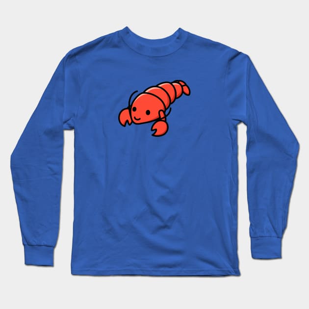 Lobster Long Sleeve T-Shirt by littlemandyart